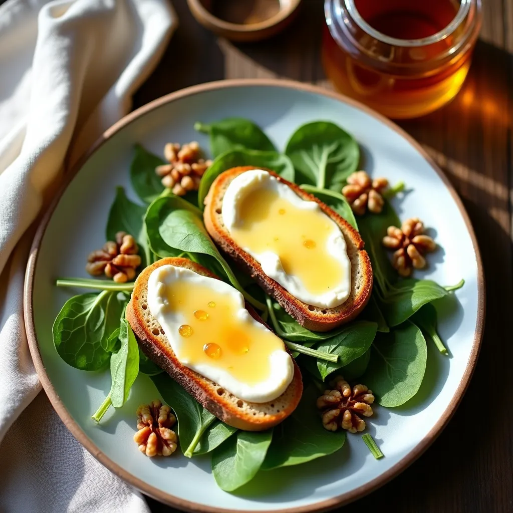 Salade de chèvre chaud