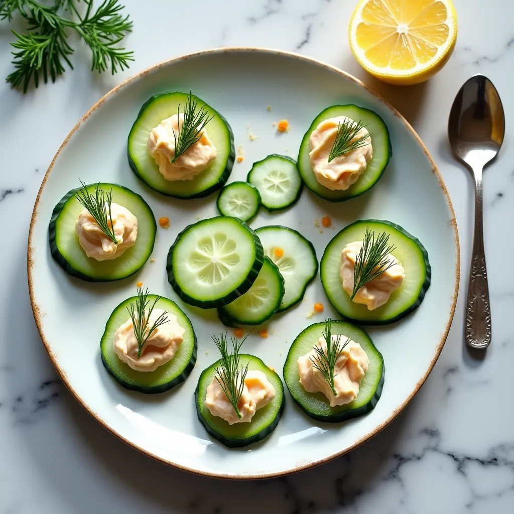 Bouchées de concombre au thon