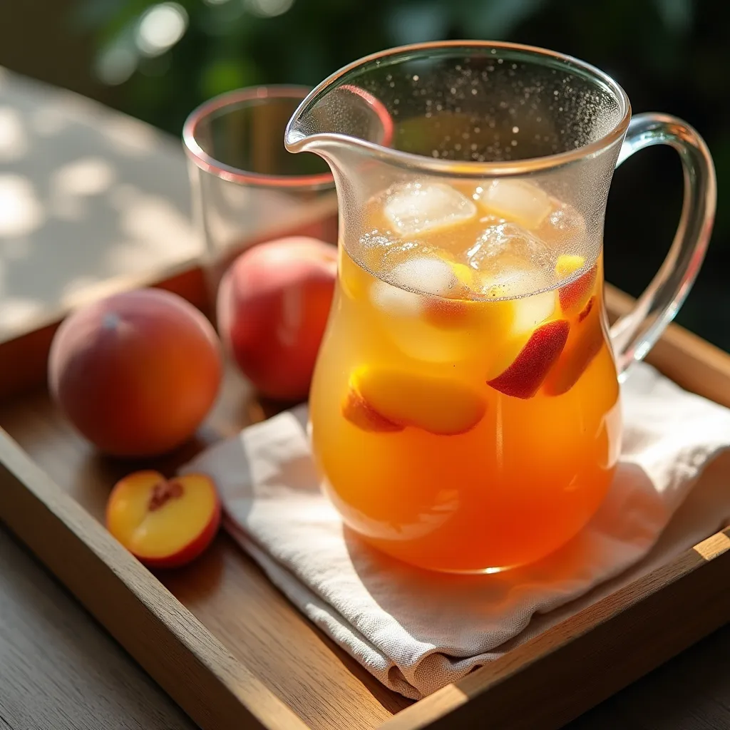 Thé glacé à la pêche