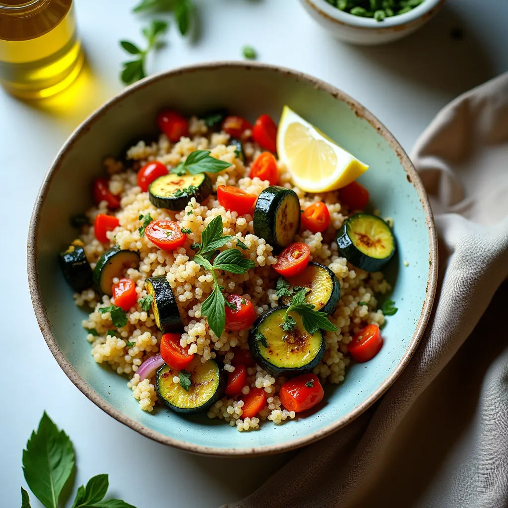 Salade de quinoa et légumes grillés