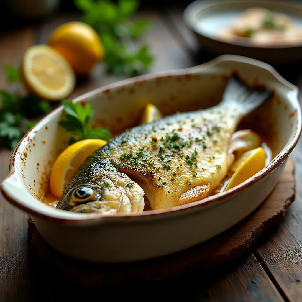 Filet de dorade en croûte d’herbes